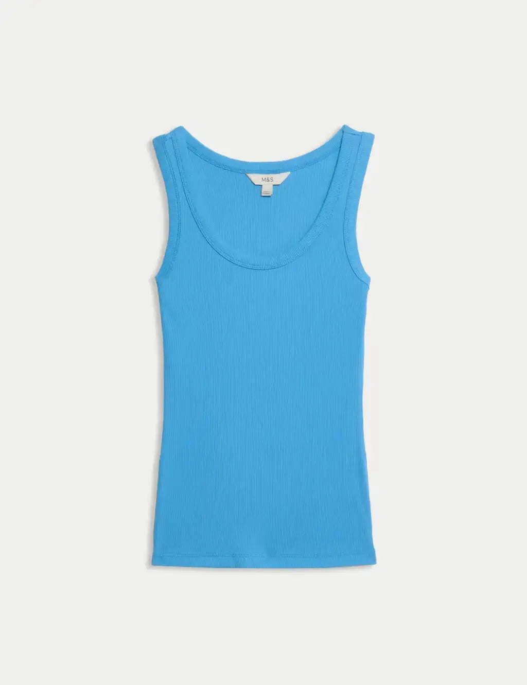 Cotton Rich Ribbed Slim Fit Vest Top  Adomoo