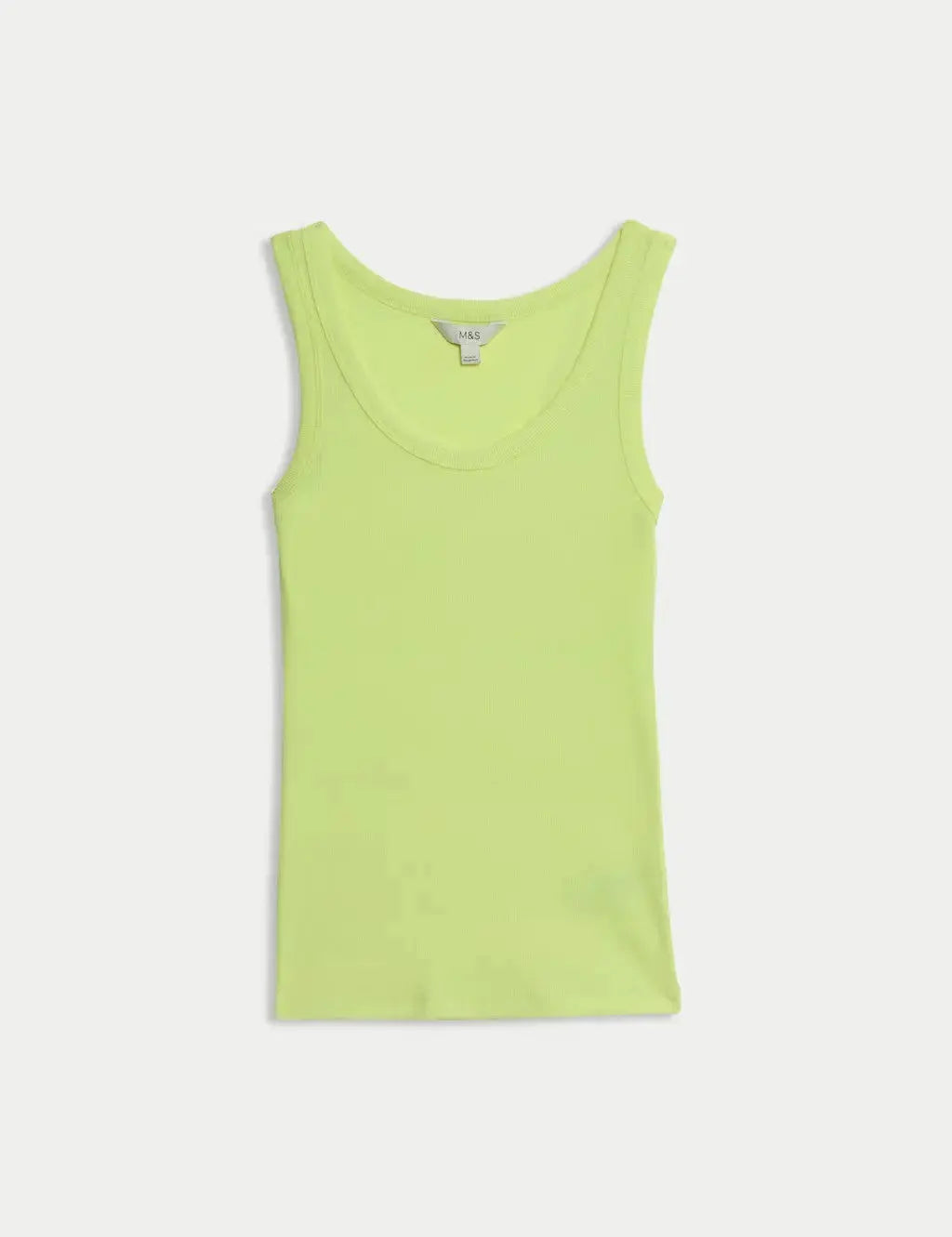 Cotton Rich Ribbed Slim Fit Vest Top  Adomoo