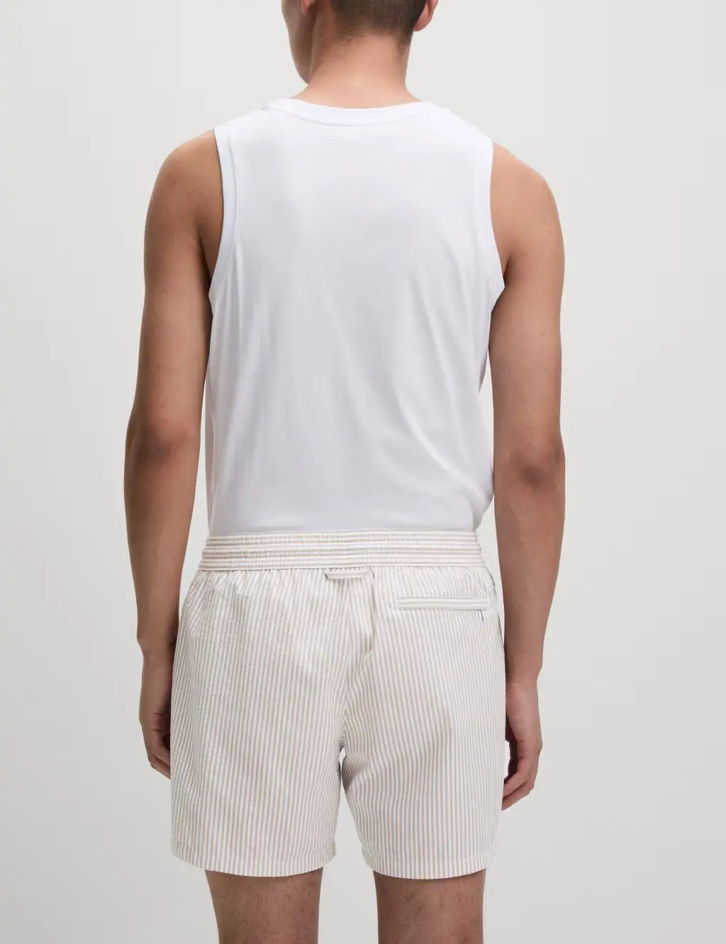 M&S Cotton Rich Seersucker Striped Swim Shorts  Adomoo