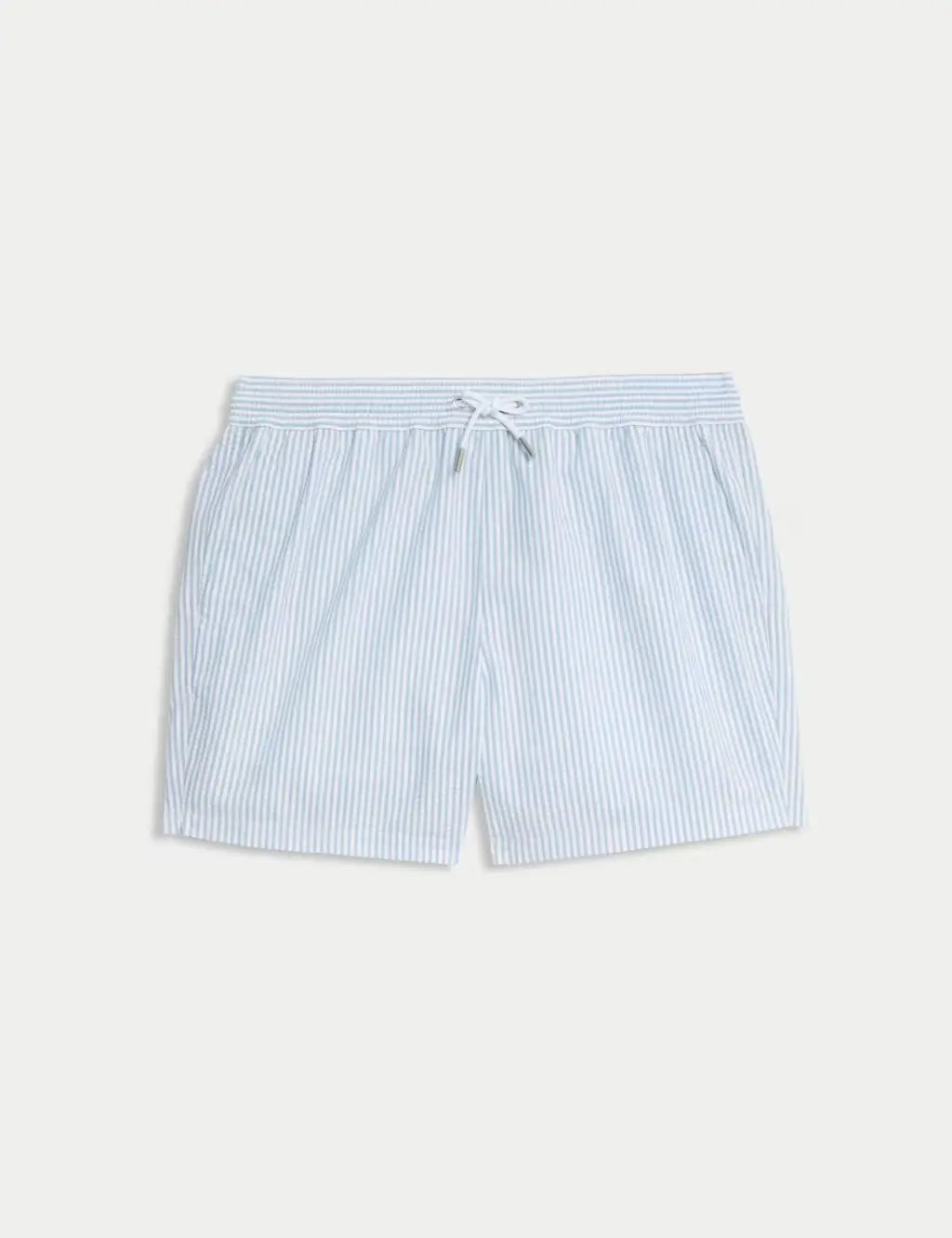 M&S Cotton Rich Seersucker Striped Swim Shorts  Adomoo