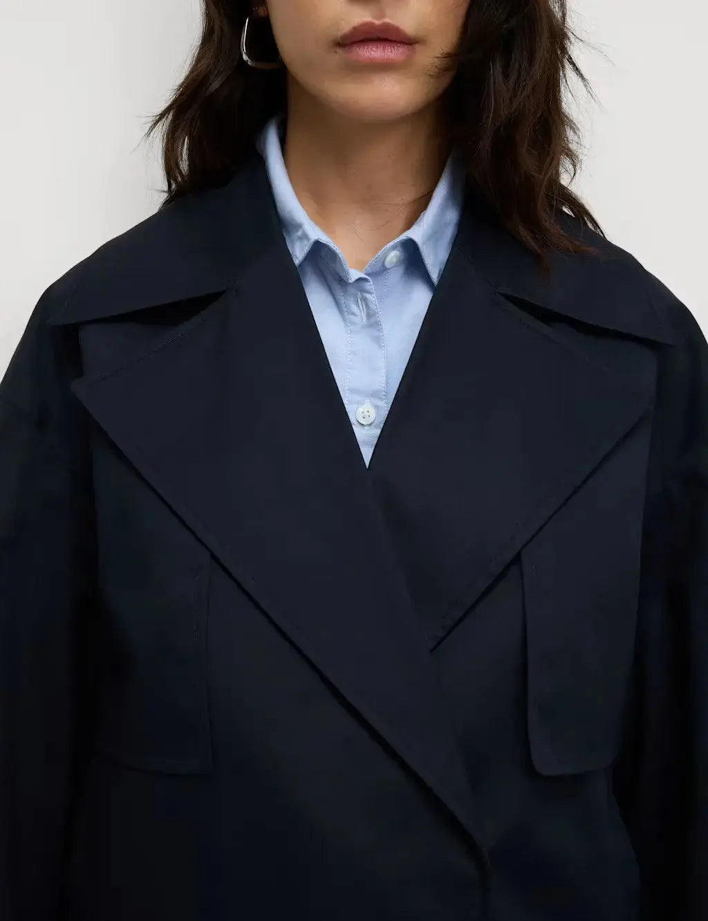 Cotton Rich Short Trench Coat  Adomoo