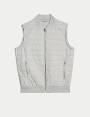 Cotton Rich Zip Up Quilted Gilet with Stormwear™  Adomoo
