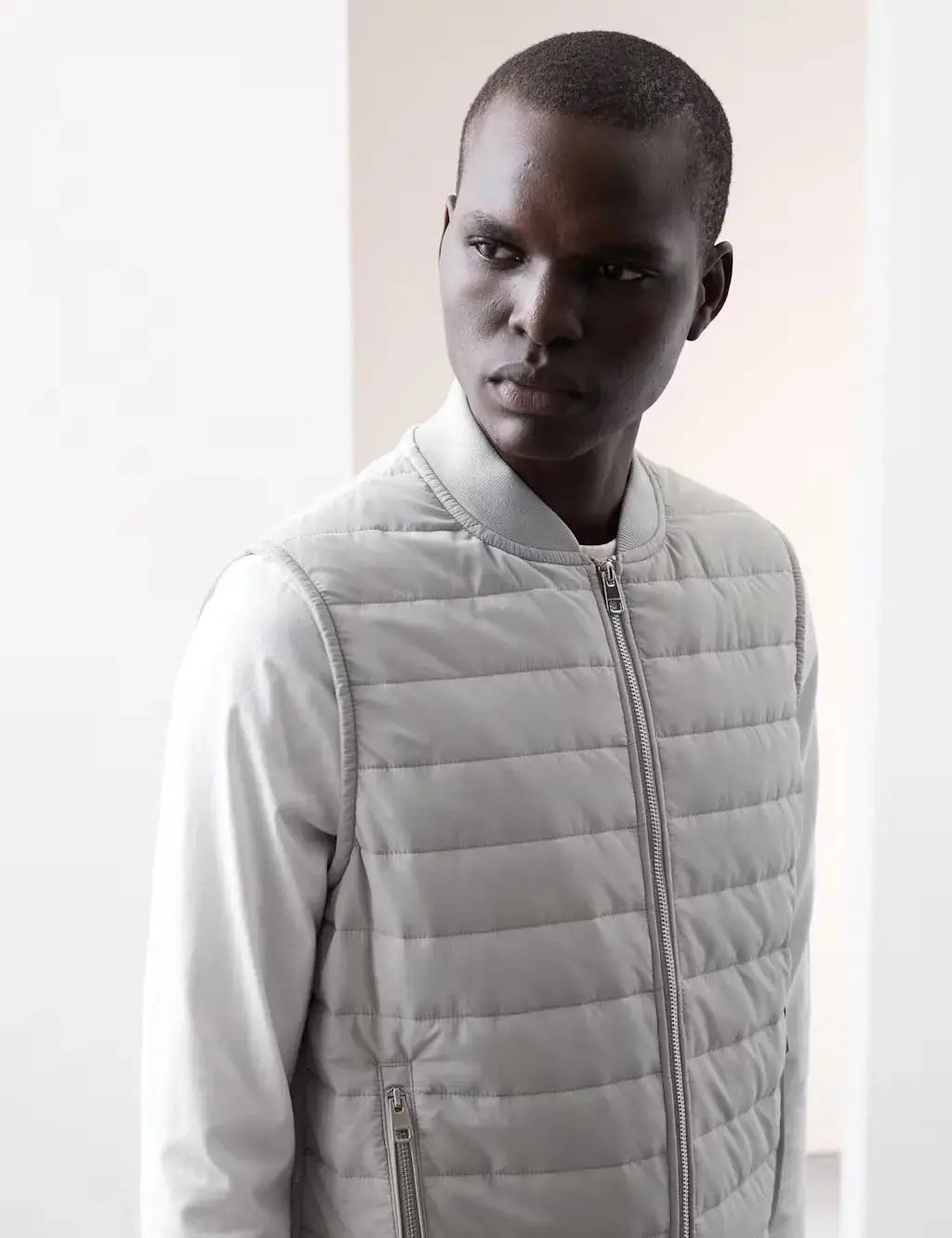 Cotton Rich Zip Up Quilted Gilet with Stormwear™  Adomoo