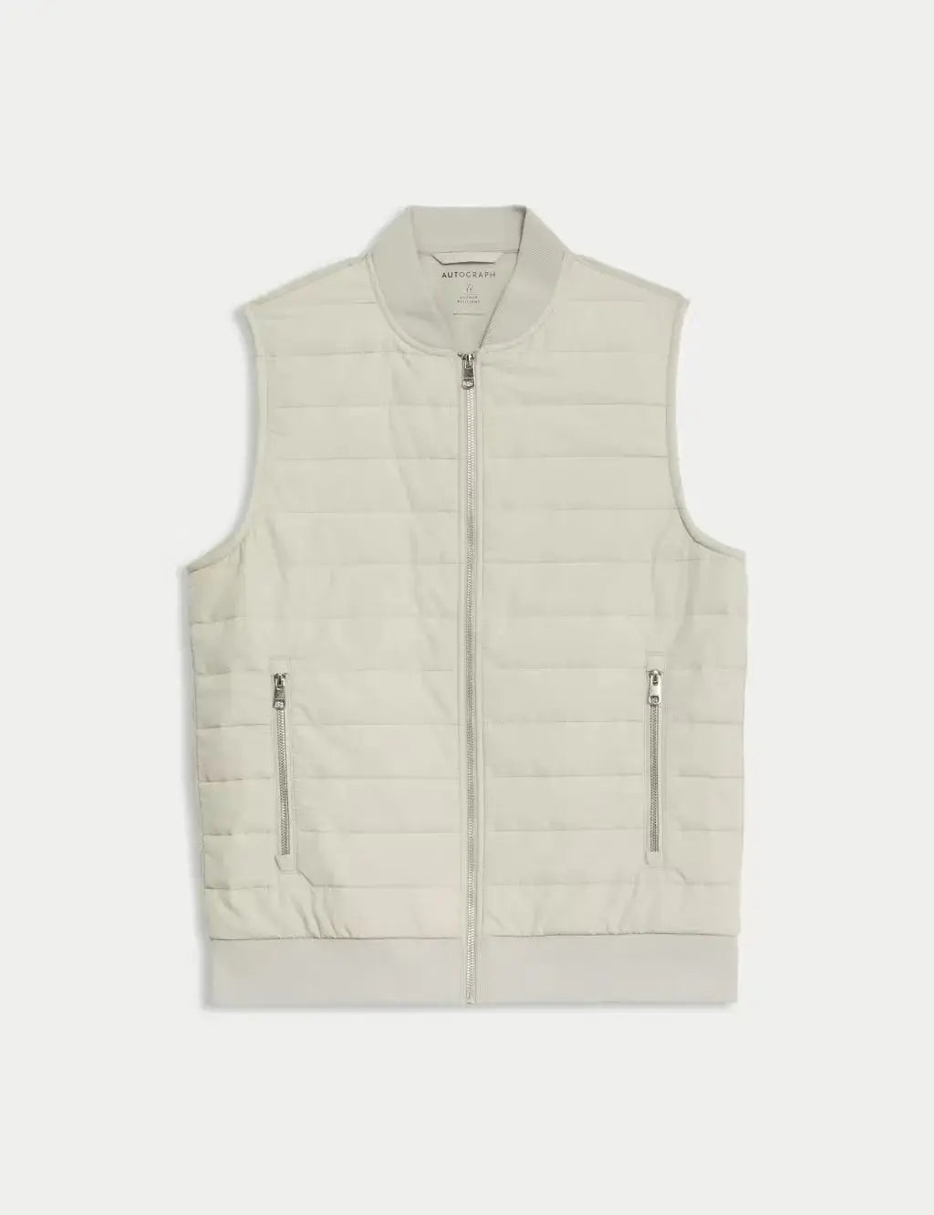 Cotton Rich Zip Up Quilted Gilet with Stormwear™  Adomoo