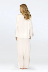 DKaren long pants and long-sleeved top womens pajamas  Adomoo