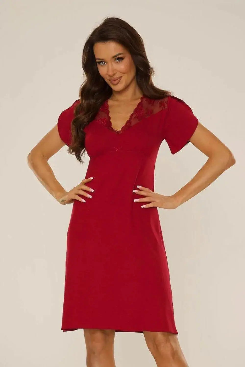 De Lafense short-sleeved viscose nightgown  Adomoo