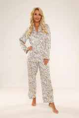 De Lafense soft patterned satin womens pajamas  Adomoo