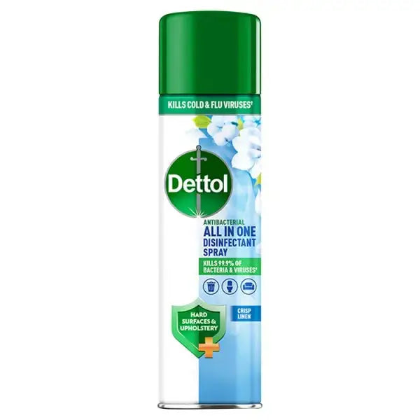 Dettol All-In-One Disinfectant Spray, Crisp Linen 300ml (Case of 6)  Adomoo