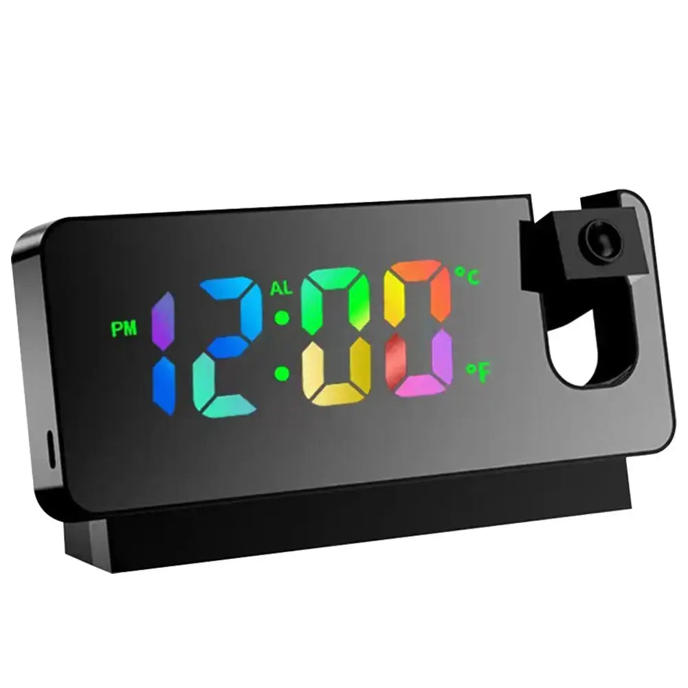 Digital Electronic Clock with Calendar&Temperature Projection Alarm Clock Multifunctional LED Display for Students Office Worker  Adomoo