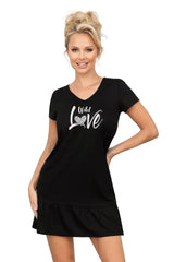 Donna black panther cotton nightgown  Adomoo