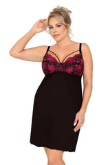Donna fuchsia-colored roses nightgown  Adomoo