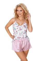 Donna gently waisted shorts and shirt womens pajamas  Adomoo