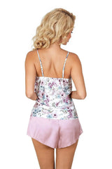 Donna gently waisted shorts and shirt womens pajamas  Adomoo