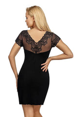 Donna ivana ecru smooth viscose nightgown  Adomoo