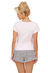 Donna short-sleeved shirt and pant womens pajamas  Adomoo
