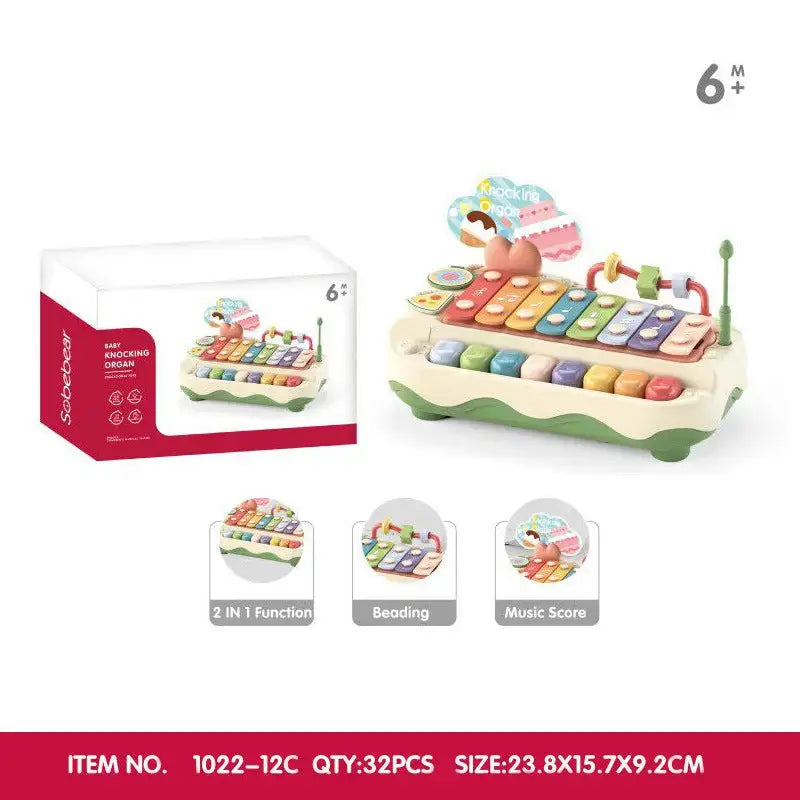 Educational Eight-tone Toy Piano Baby Two-in-one Xylophone Musical Instrument  Adomoo