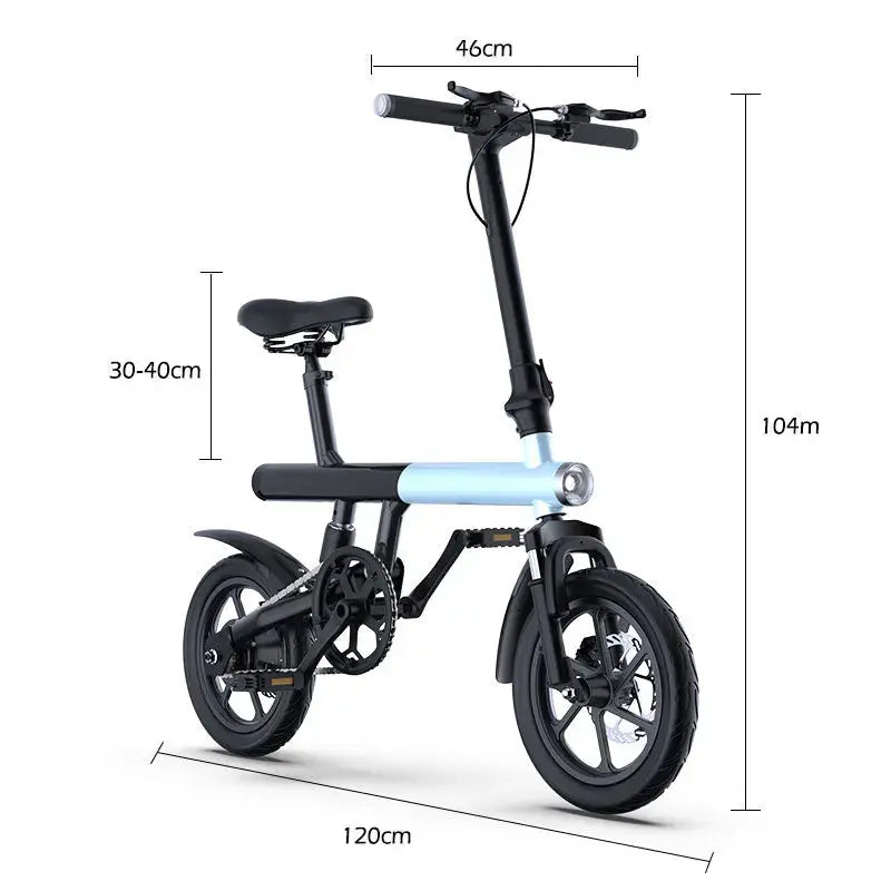 Electric Bike 36V 8Ah Battery 350 watts Motor 14 inch Folding Ebike Mankeel MZ-4  Adomoo