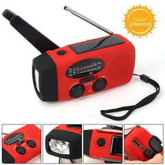 Emergency Hand Crank Radio with LED Flashlight  Adomoo