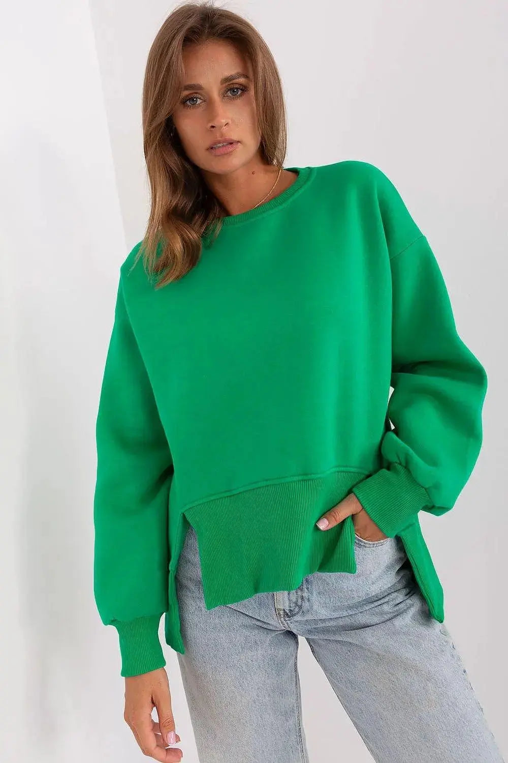 Ex Moda round neckline and long sleeves sweatshirt  Adomoo
