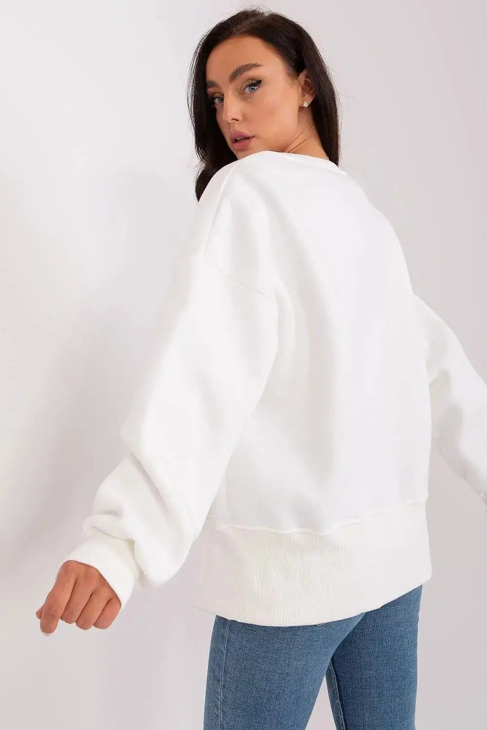 Ex Moda round neckline and long sleeves sweatshirt  Adomoo