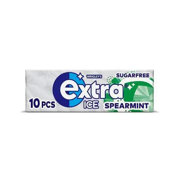 Extra Ice Spearmint Chewing Gum Sugar Free 10 Pieces (Case of 30)  Adomoo