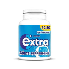 Extra Peppermint Sugarfree Chewing Gum Bottle 46 Pieces (Case of 144)  Adomoo