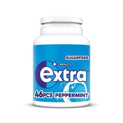 Extra Peppermint Sugarfree Chewing Gum Bottle 46 Pieces (Case of 6)  Adomoo