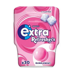 Extra Refreshers Bubblemint Sugar Free Chewing Gum Bottle 30 Pieces (Case of 6)  Adomoo