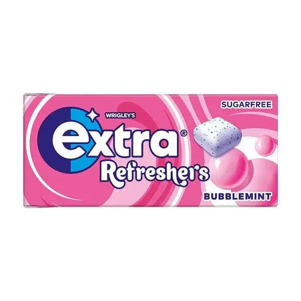 Extra Refreshers Bubblemint Sugarfree Chewing Gum Handy Box 7 Pieces (Case of 16)  Adomoo
