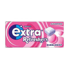 Extra Refreshers Bubblemint Sugarfree Chewing Gum Handy Box 7 Pieces (Case of 16)  Adomoo