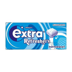 Extra Refreshers Peppermint Sugarfree Chewing Gum Handy Box 7 Pieces (Case of 16)  Adomoo