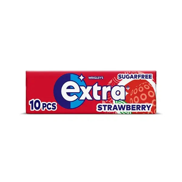 Extra Strawberry Flavour Sugarfree Chewing Gum 10 Pieces (Case of 30)  Adomoo