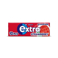 Extra Strawberry Flavour Sugarfree Chewing Gum 10 Pieces (Case of 30)  Adomoo