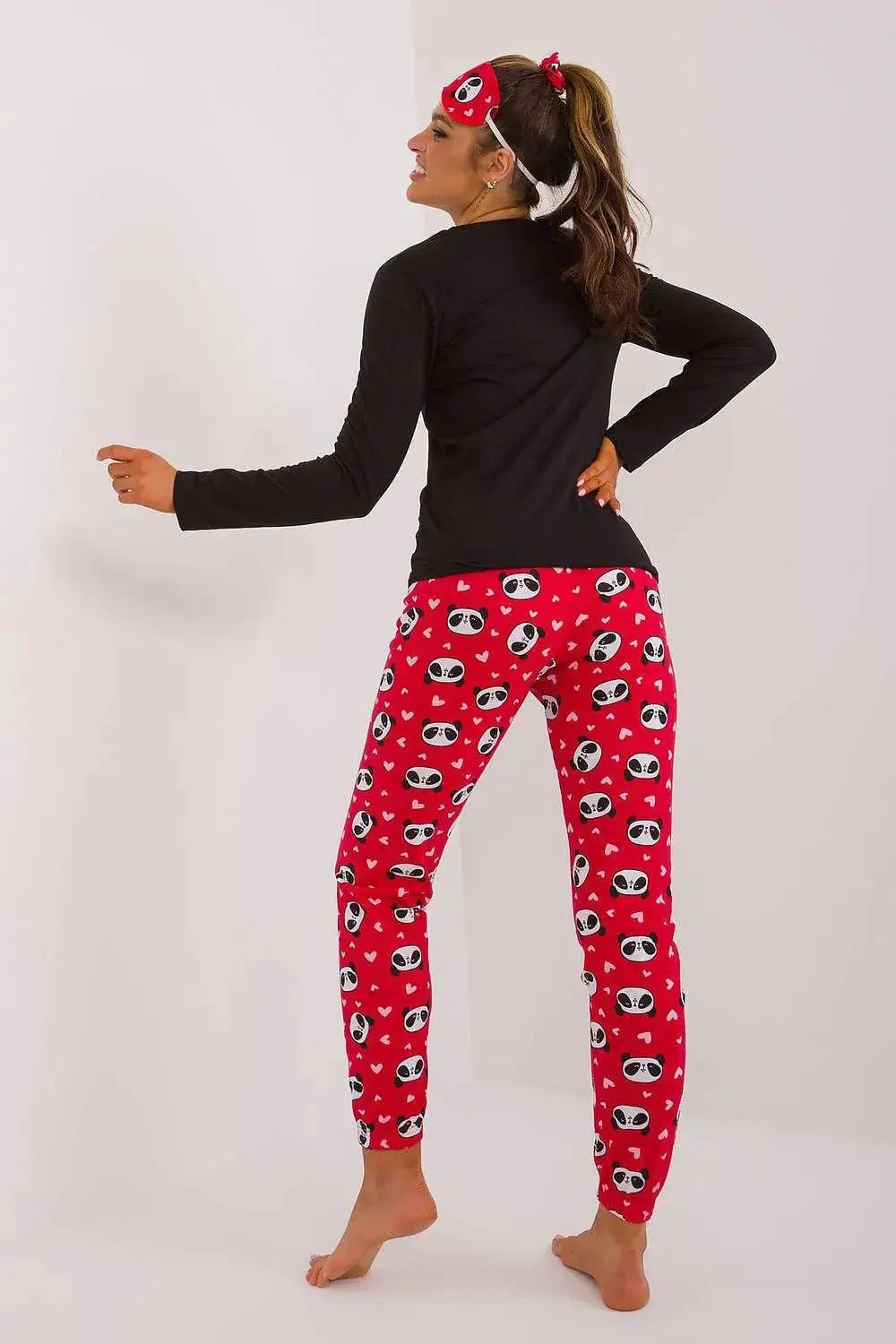 Factory Price blouse, pants, blindfold and hair elastic womens pajamas  Adomoo