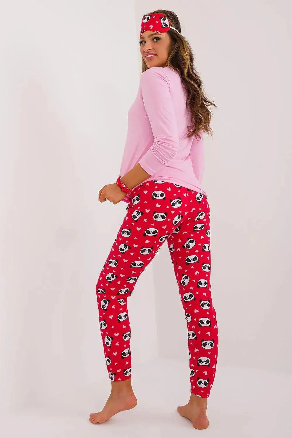 Factory Price blouse, pants, blindfold and hair elastic womens pajamas  Adomoo