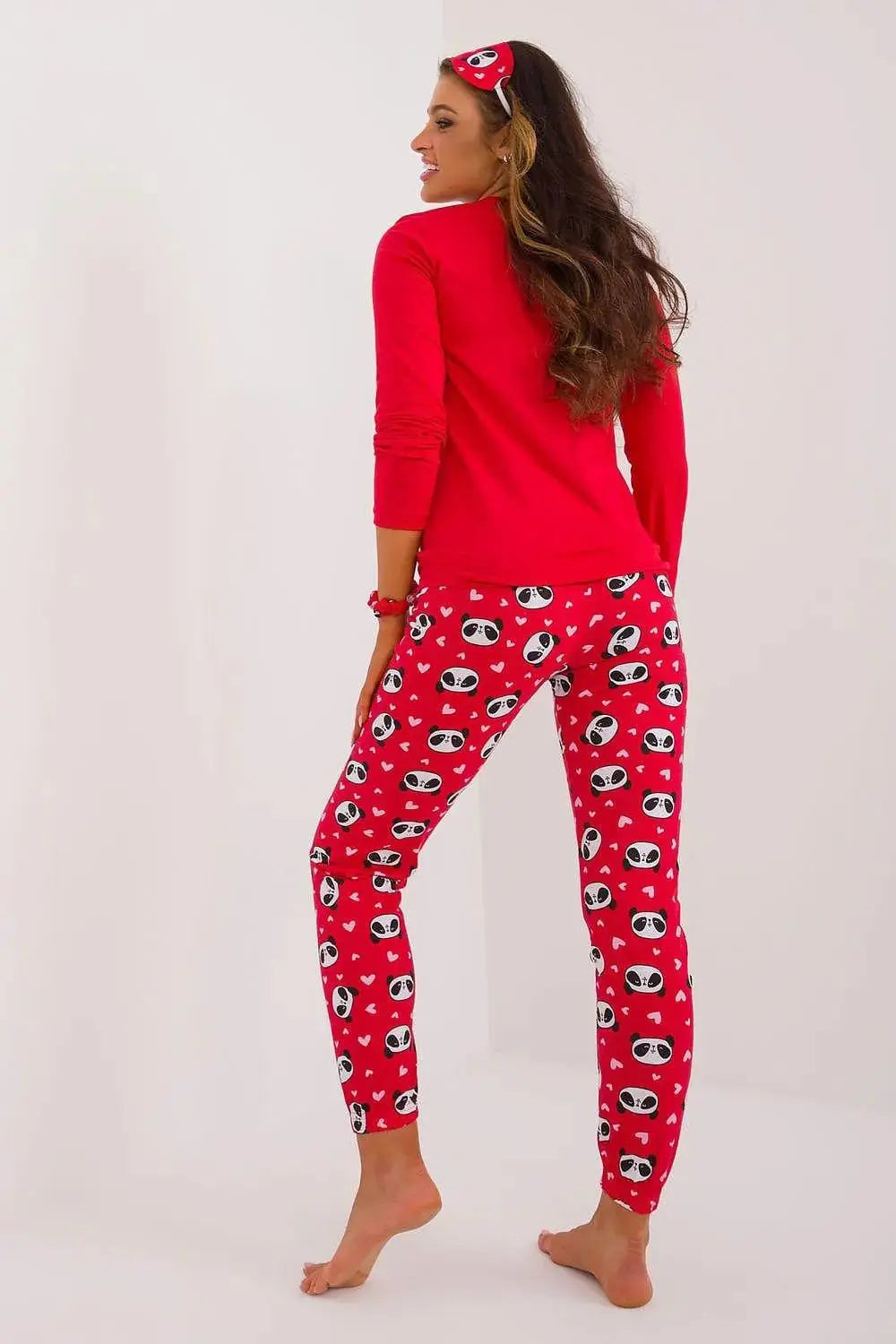 Factory Price blouse, pants, blindfold and hair elastic womens pajamas  Adomoo