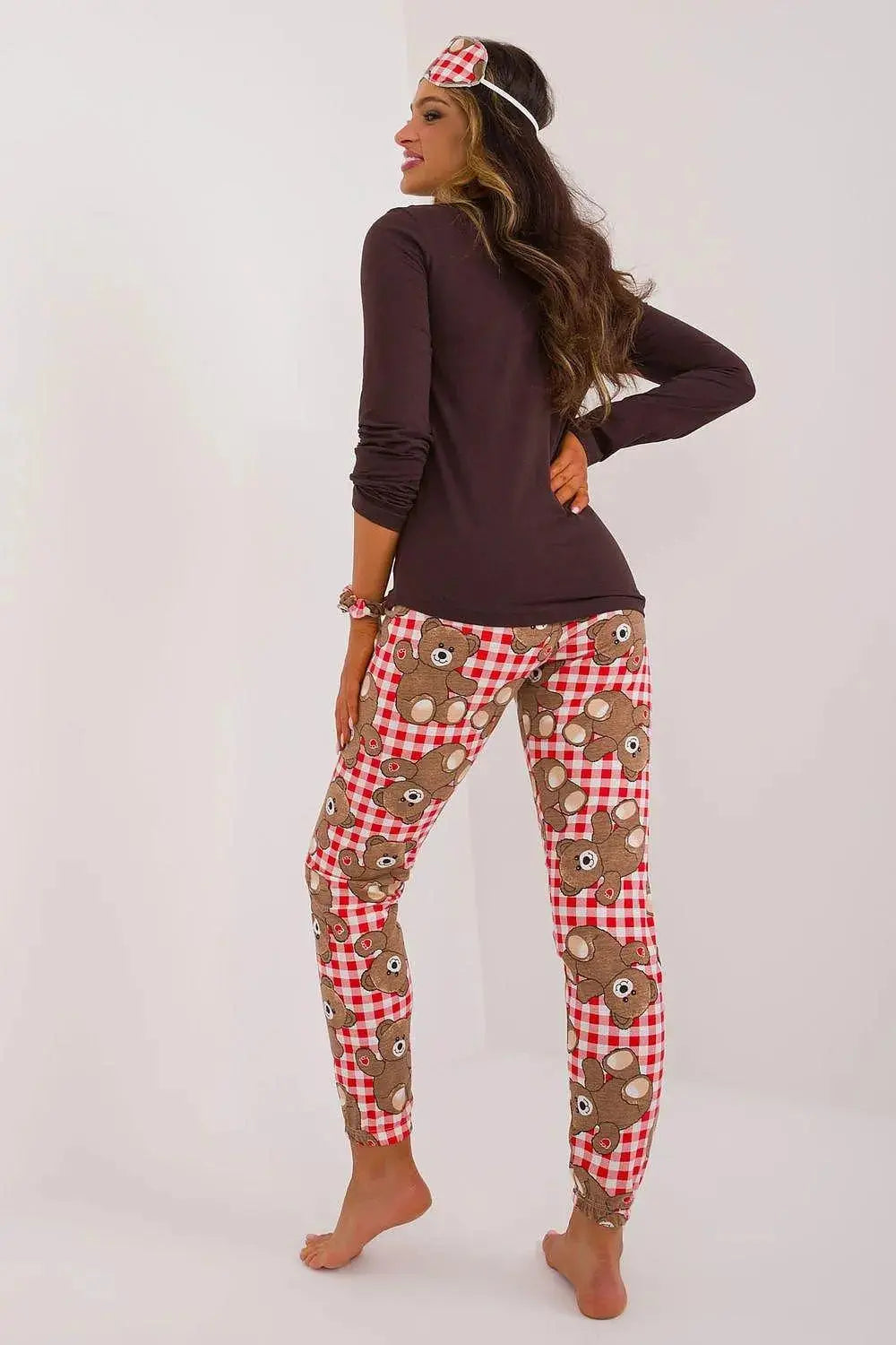 Factory Price blouse, pants, blindfold and hair elastic womens pajamas  Adomoo