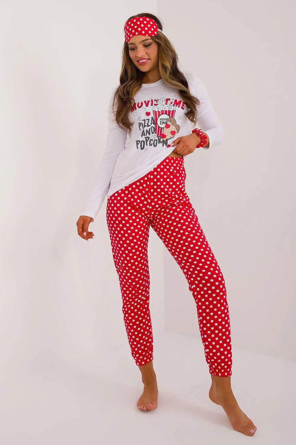 Factory Price blouse, pants, blindfold and hair elastic womens pajamas  Adomoo