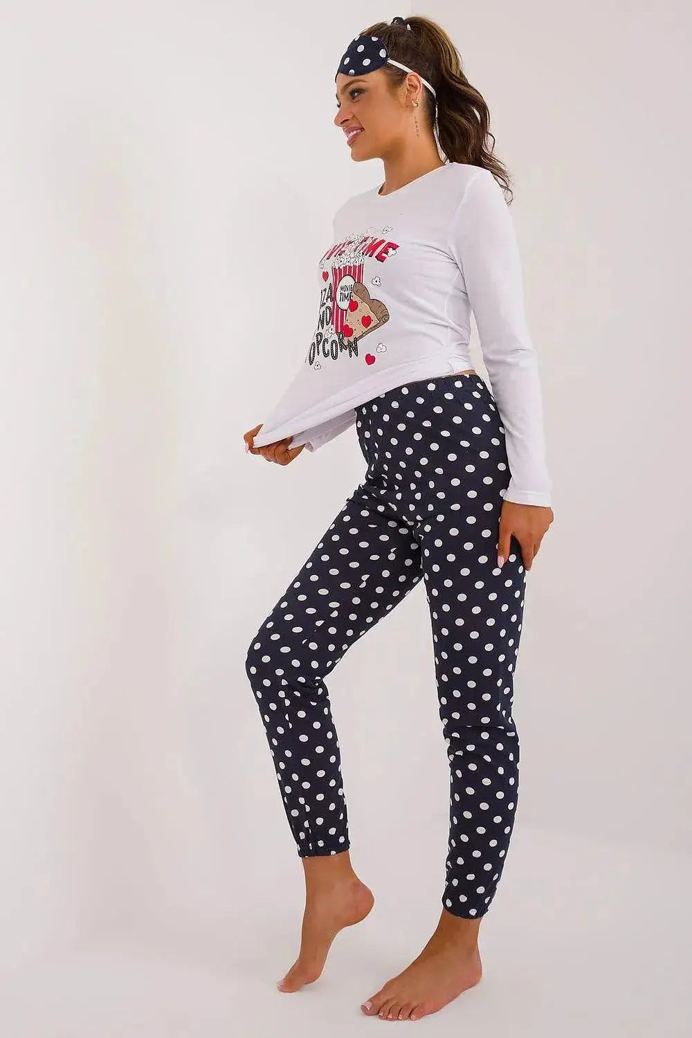 Factory Price blouse, pants, blindfold and hair elastic womens pajamas  Adomoo