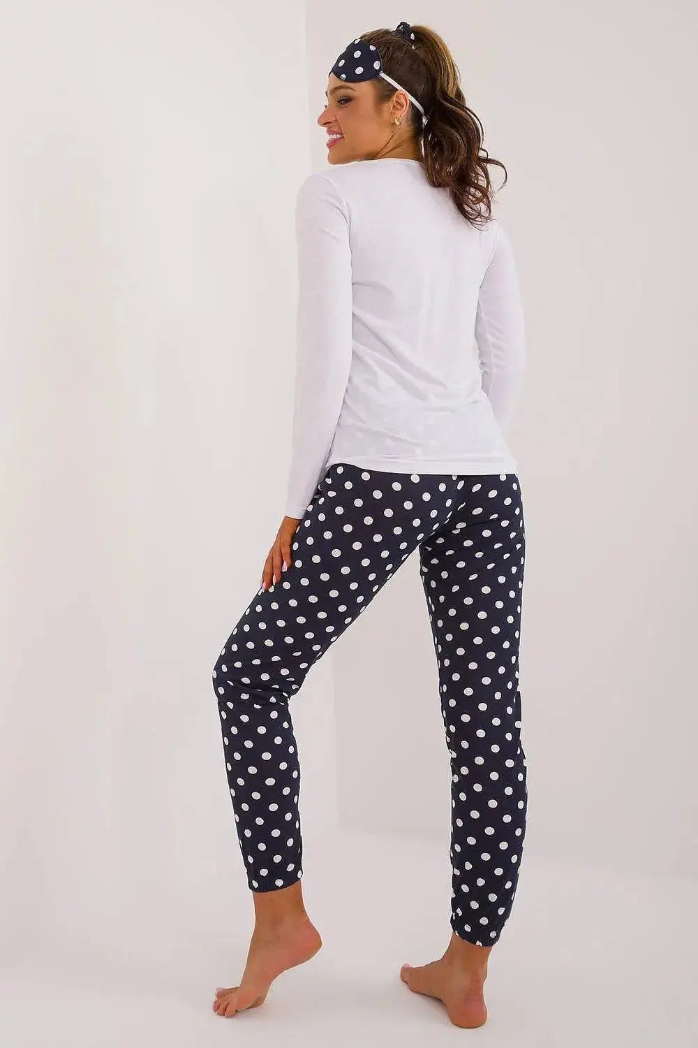 Factory Price blouse, pants, blindfold and hair elastic womens pajamas  Adomoo