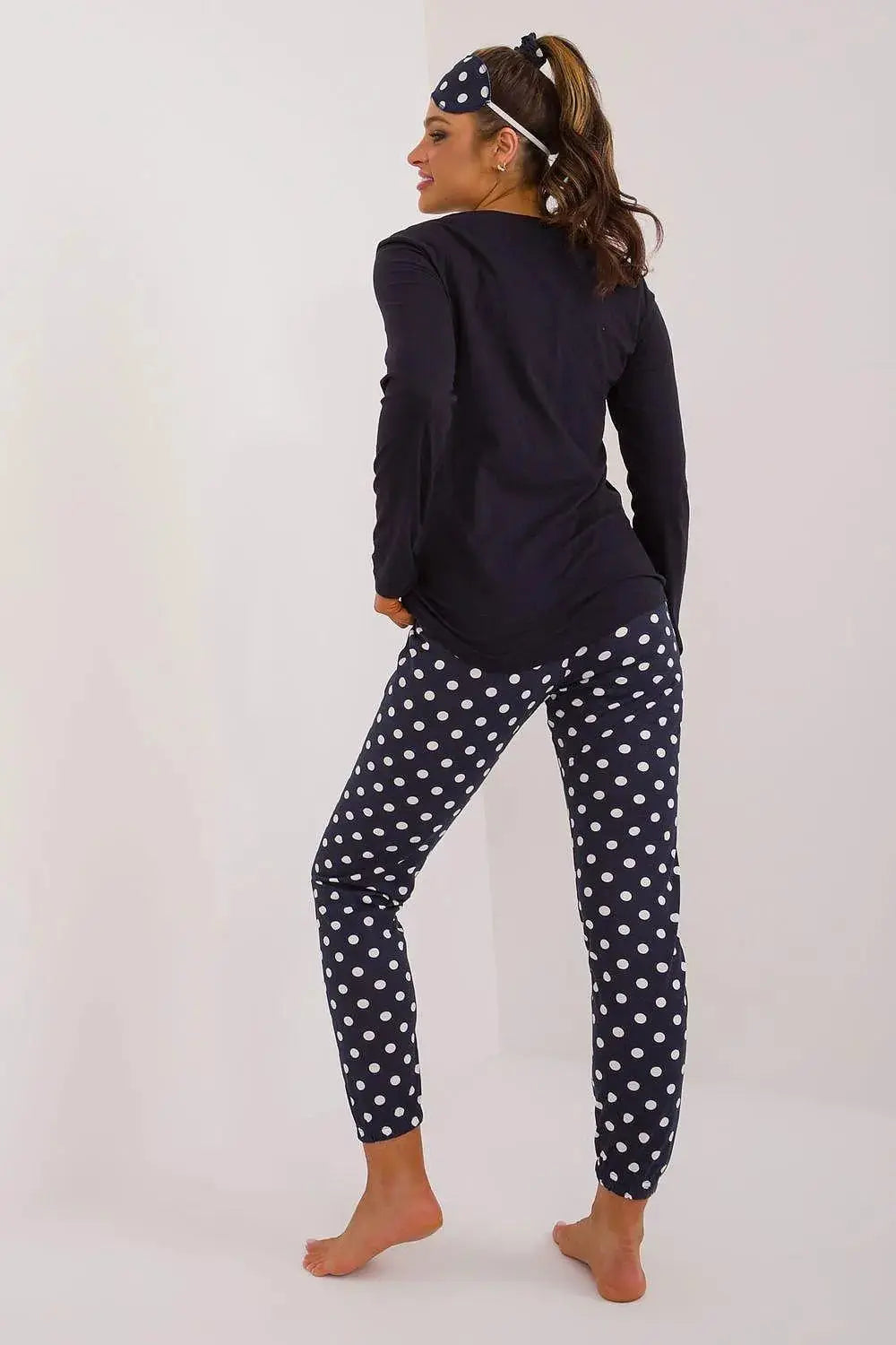 Factory Price blouse, pants, blindfold and hair elastic womens pajamas  Adomoo