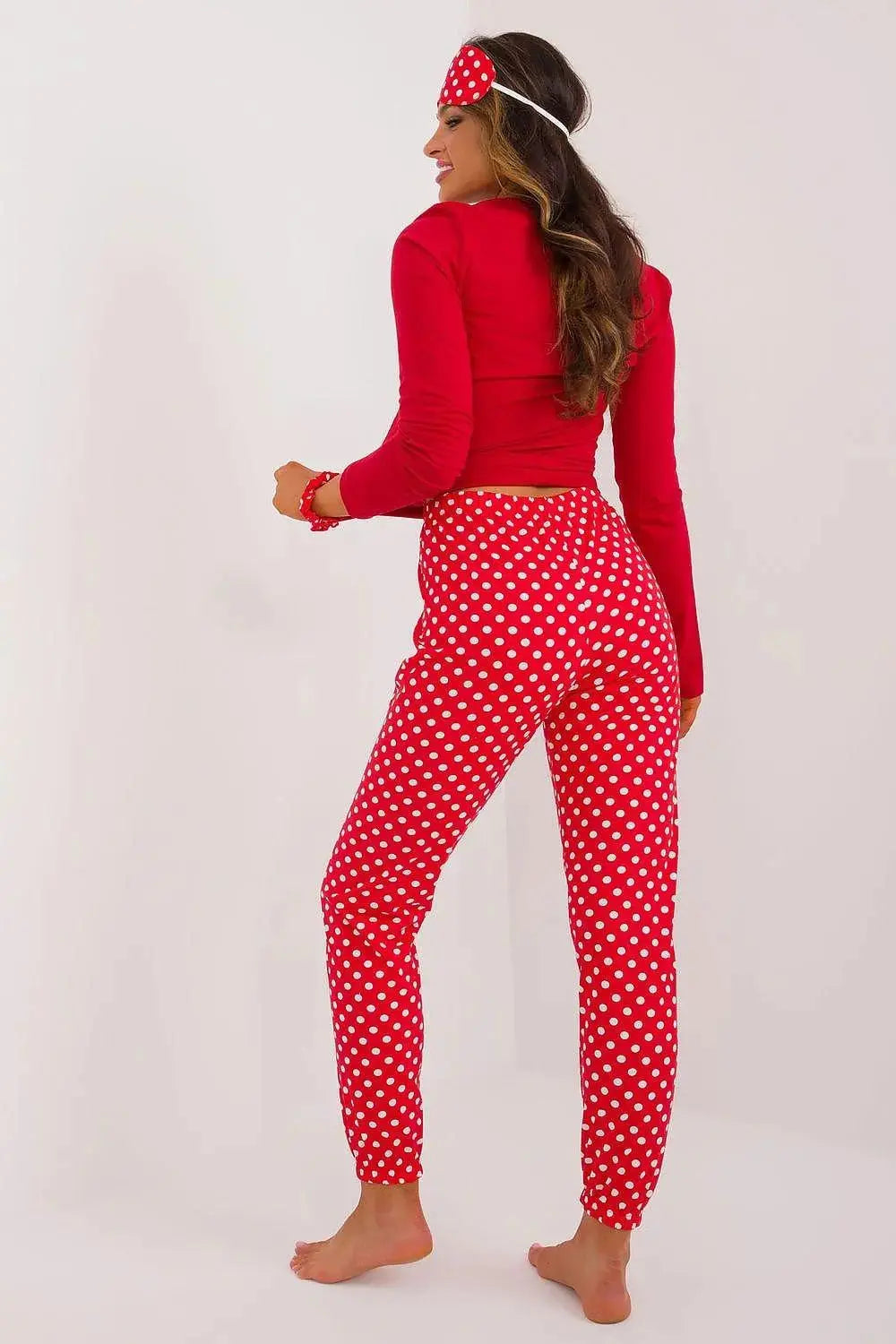 Factory Price blouse, pants, blindfold and hair elastic womens pajamas  Adomoo