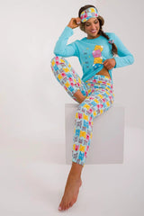 Factory blouse, pants, blindfold and hair elastic women's pajamas  Adomoo