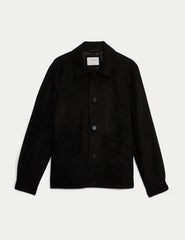 Faux Suede Harrington Jacket  Adomoo