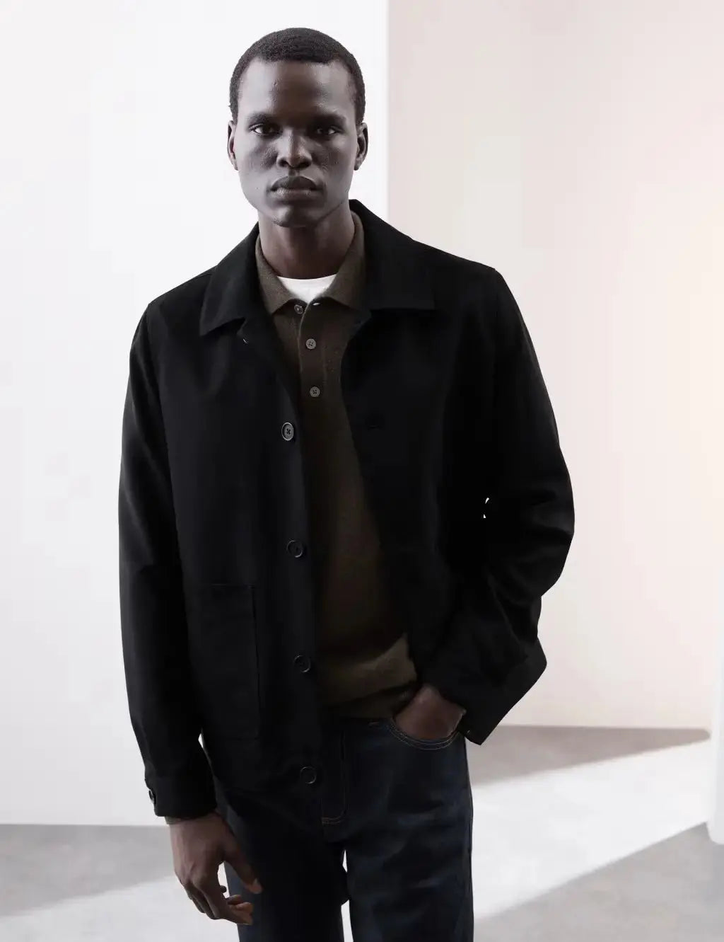 Faux Suede Harrington Jacket  Adomoo