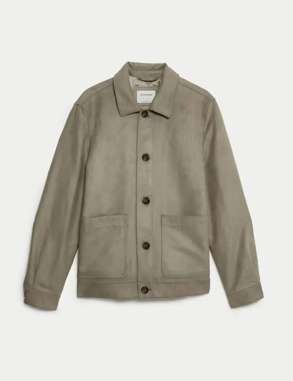 Faux Suede Harrington Jacket  Adomoo