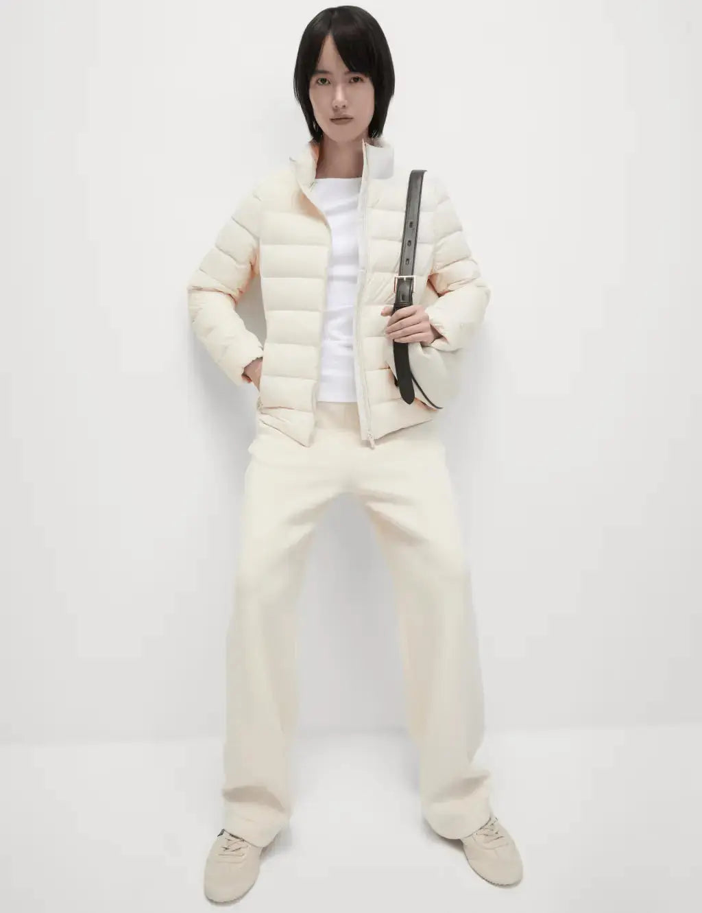 Feather & Down Quilted Packaway Puffer Jacket  Adomoo