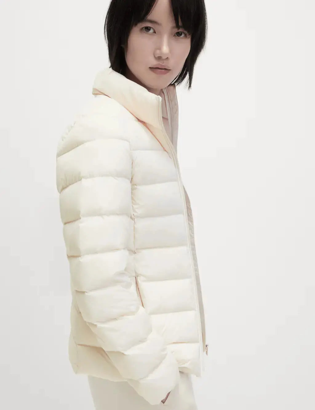 Feather & Down Quilted Packaway Puffer Jacket  Adomoo