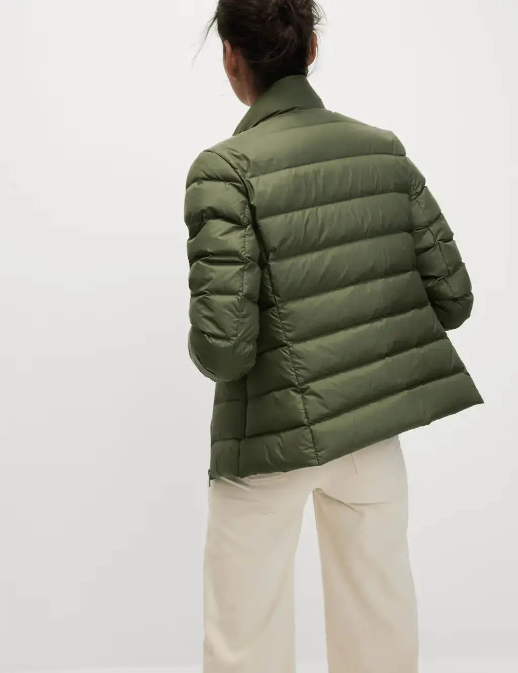Feather & Down Quilted Packaway Puffer Jacket  Adomoo