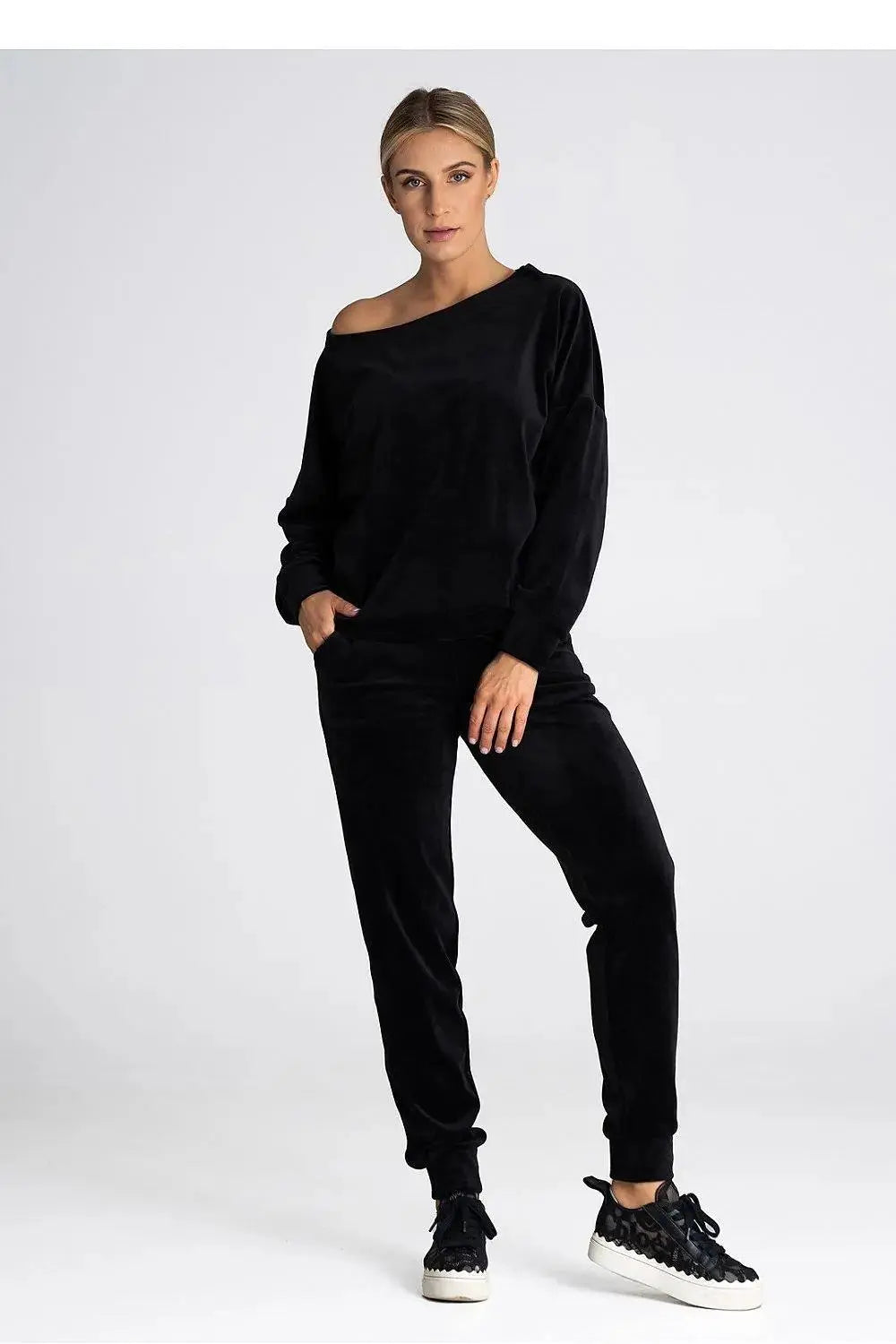 Figl boat neckline oversized blouse  Adomoo